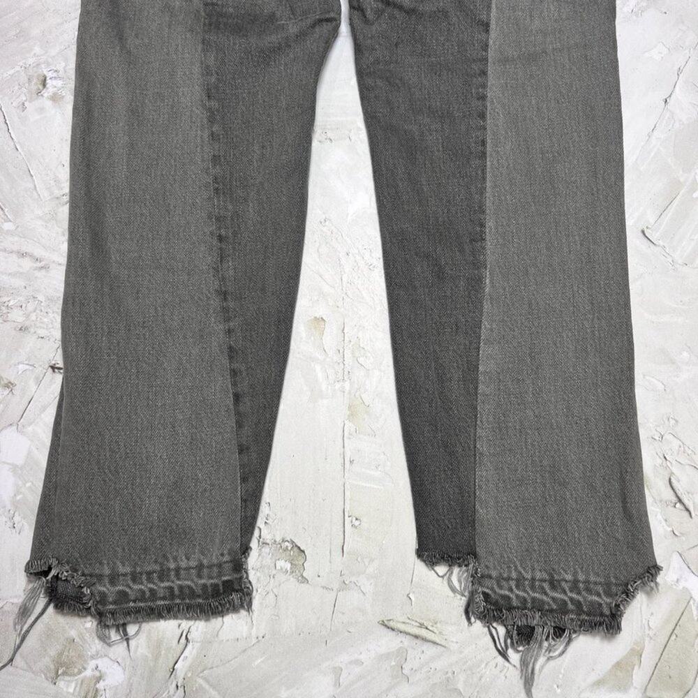 Frame Le Mix Nouveau Jeans SIZE 25 RUNS SMALL Ash Gray Two Tone Raw Hem - Picture 10 of 14